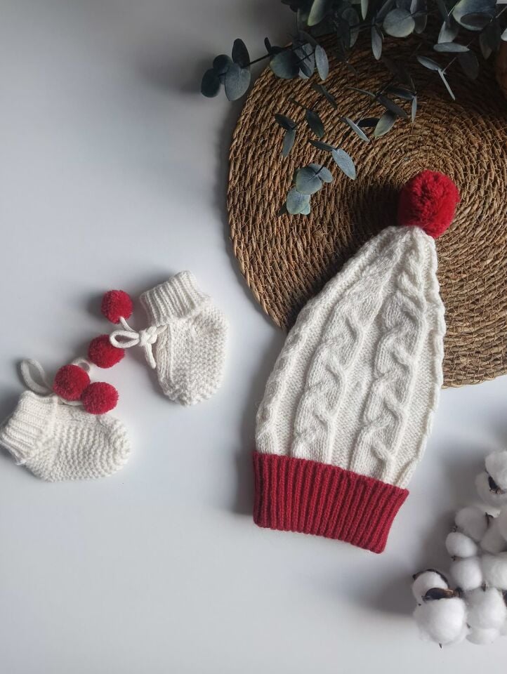 Chiristmas Unisex Şapka Hat Set