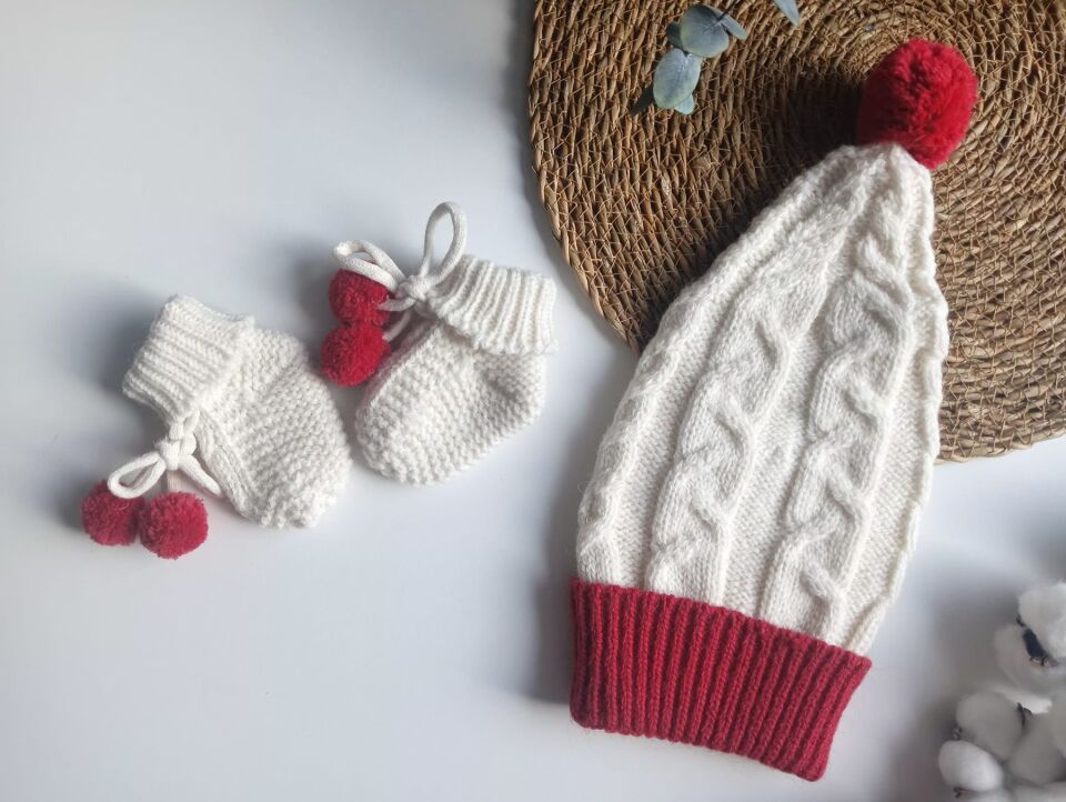 Chiristmas Unisex Şapka Hat Set