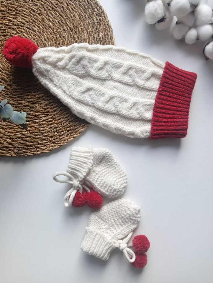 Chiristmas Unisex Şapka Hat Set